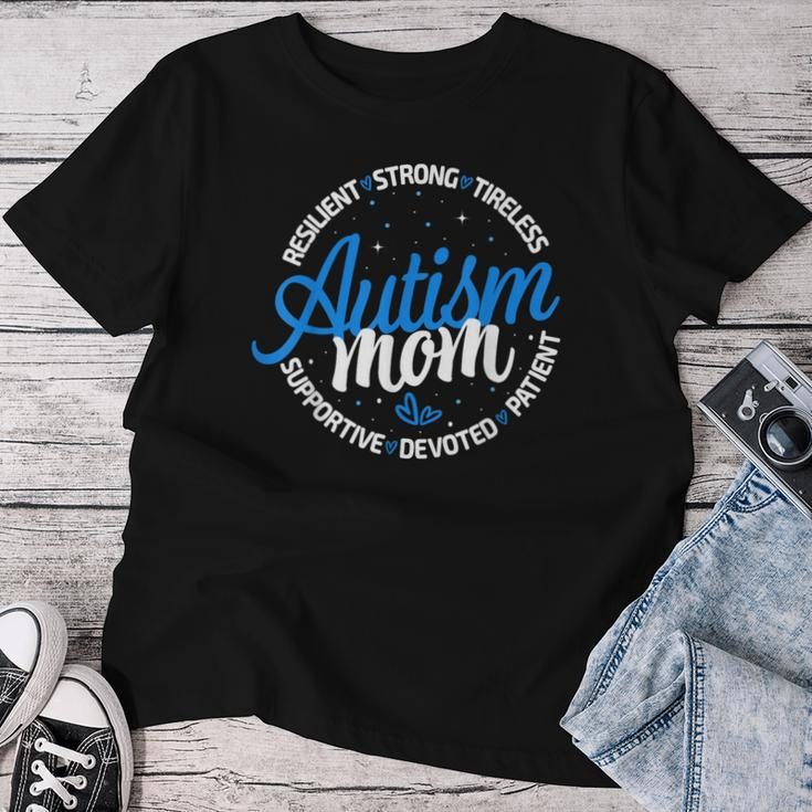 Autism Mom Resilient Tireless Strong Mom Autism Awareness Women T-shirt Unique Gifts