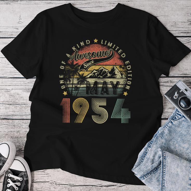 Awesome Since May 1954 Vintage 70Th Birthday Women Women T-shirt Funny Gifts