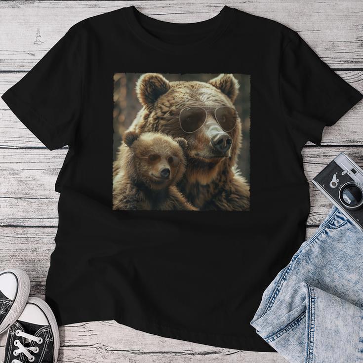 Bären Grizzlybär Braunbär Bär Geschenk Papa & Mama Bären T-shirt Frauen Lustige Geschenke