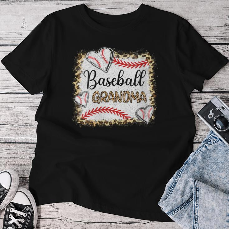 Baseball Grandma Leopard Print Baseball Sports Player Women T-shirt Unique Gifts