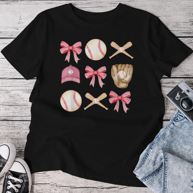 Baseball Mom Coquette Girls Baseball Mama Women T-shirt Funny Gifts