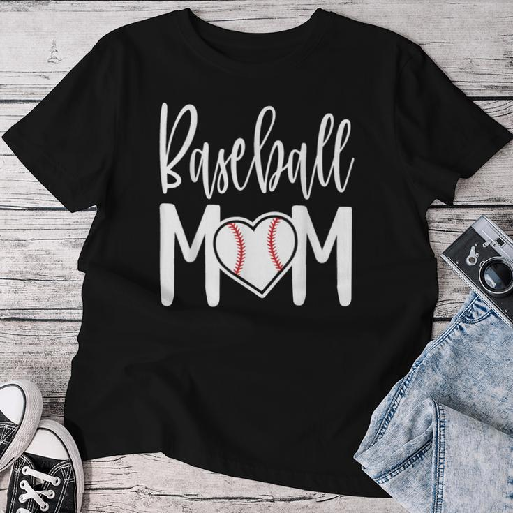 Baseball Mom Heart For Sports Moms Women T-shirt Funny Gifts