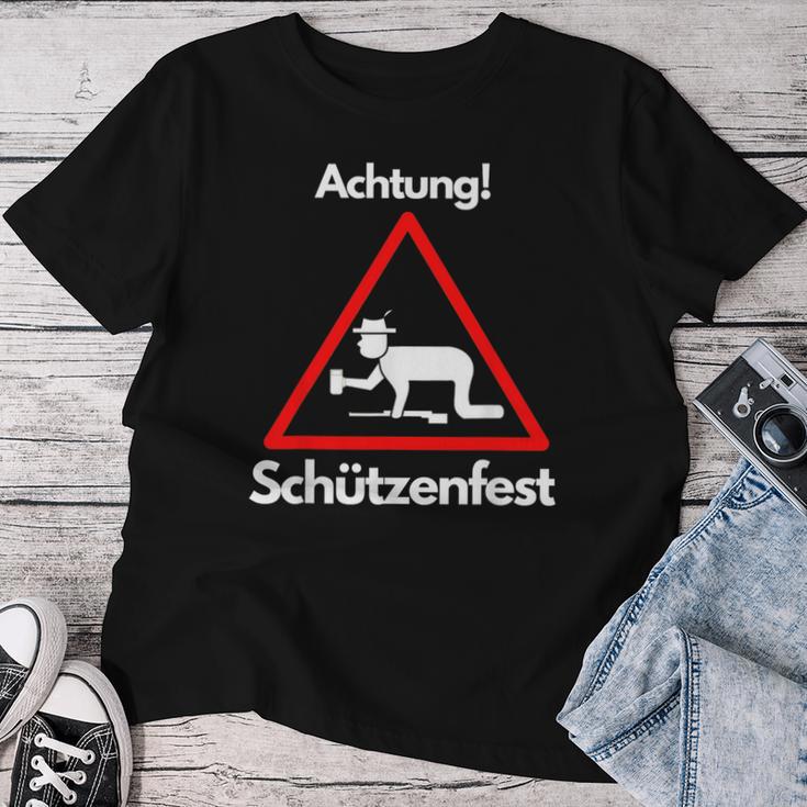 Beer Achtung Schützenfest T-shirt Frauen Lustige Geschenke