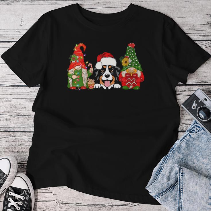 Berner Berner Berg Und Zwerge Weihnachten Hund Mama Papa Kinder Mit-Ausschnitt T-shirt Frauen Lustige Geschenke