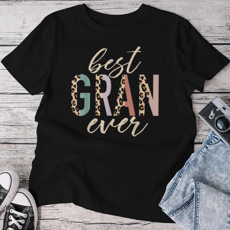 Best Gran Ever Leopard Print Mother's Day Women T-shirt Personalized Gifts