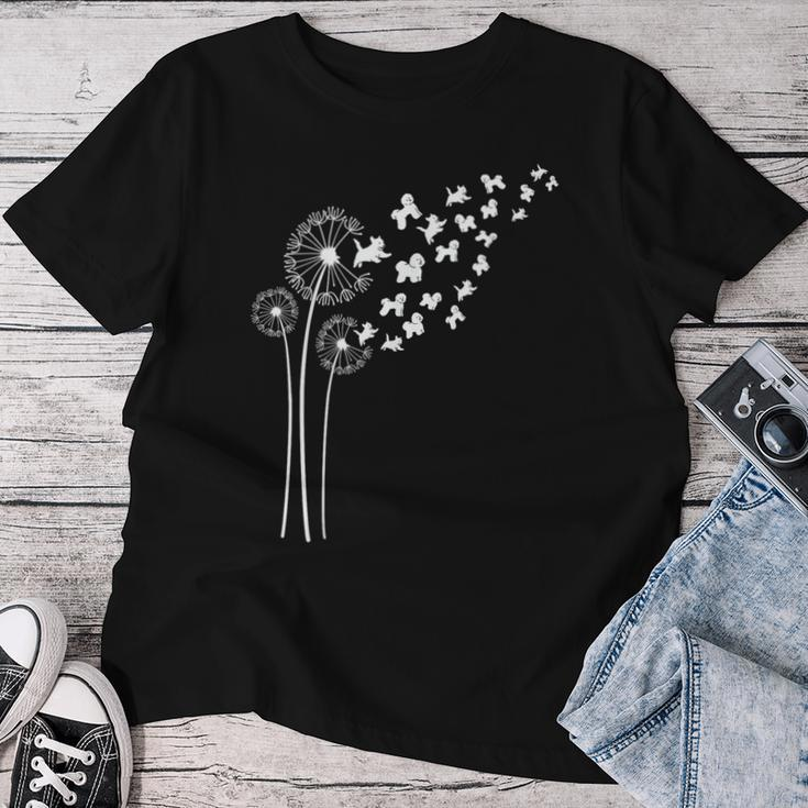 Bichon Frise Dandelion Flower For Dandelions And Dog Lover Women T-shirt Funny Gifts