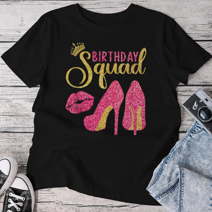 Birthday Squad High Heels Girls Birthday Crew Women T-shirt Funny Gifts