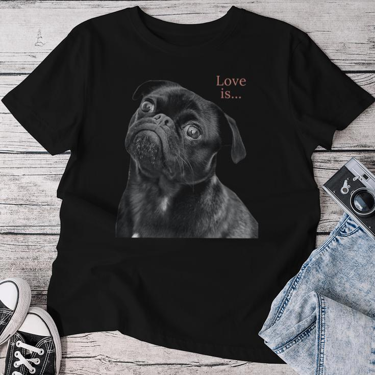 Black Pug Pug Mom Dad Life Love Dog Pet Women T-shirt Funny Gifts
