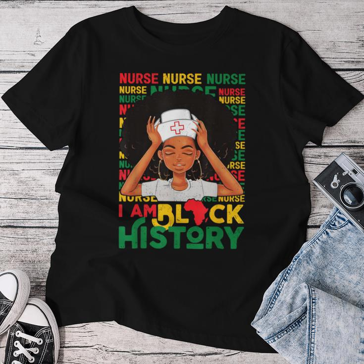 Black Woman Nurse Afro Retro Black History Month Women Women T-shirt Personalized Gifts
