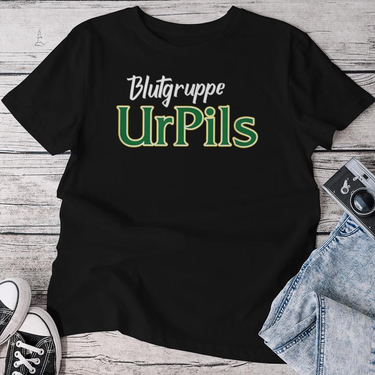 Blood Group Urpils Saarland Beer T-shirt Frauen Lustige Geschenke