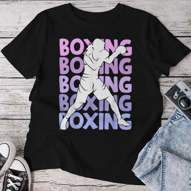 Boxeo Boxeador Chica Niña Camiseta de mujer Regalos divertidos