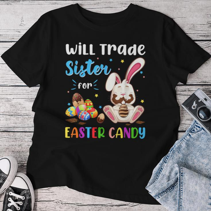 Bunny Eat Chocolate Eggs Will Trade Sister For Easter Candy Women T-shirt Unique Gifts