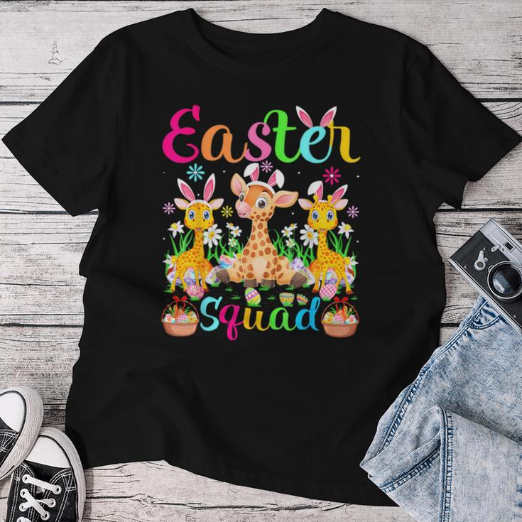 Bunny Egg Hunt Squad Giraffe Easter Squad Family Matching Women T-shirt Unique Gifts
