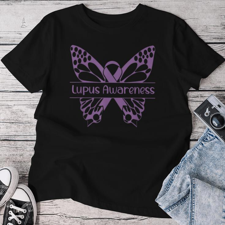 Butterfly Lupus Awareness Month Family Support Wear Matching Women T-shirt Personalized Gifts