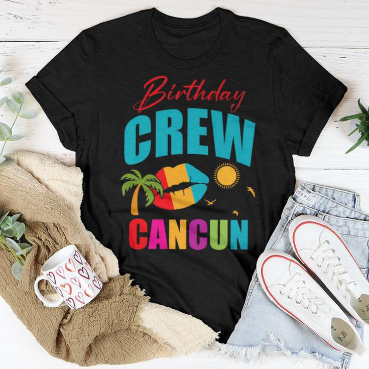 Cancun Trip Mexico Birthday Crew 2024 Beach Vacation Girl Women T-shirt Funny Gifts