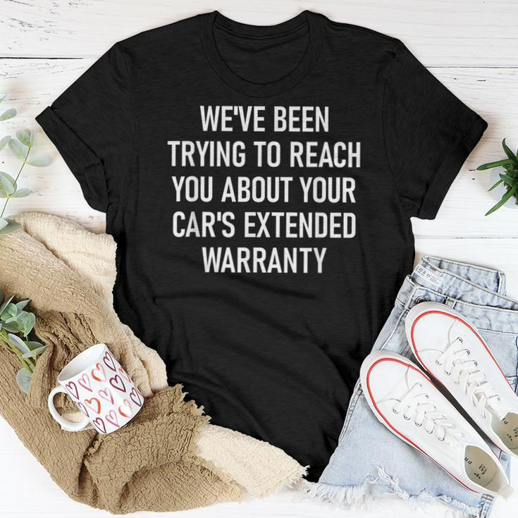 Your Car's Extended Warranty Jokes Sarcastic Women T-shirt Funny Gifts