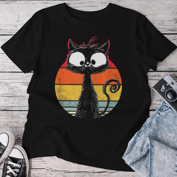 Cat Mummy Cute Retrointage Cat Sunset Cat T-shirt Frauen Lustige Geschenke