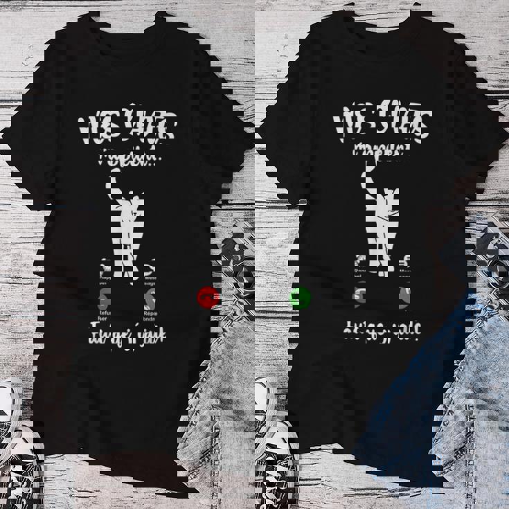 Chat Humour Drôle Fille Mes Chats M'appellent T-shirt femme Cadeaux drôles