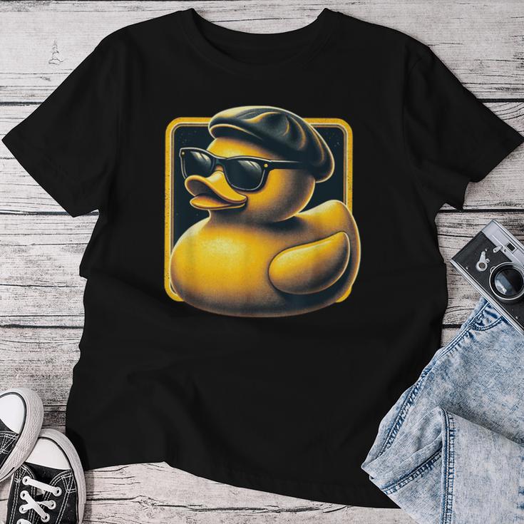 Cooles Entchen Mit Sonnenbrille Duckling Ducky Gummi-Ente T-shirt Frauen Lustige Geschenke