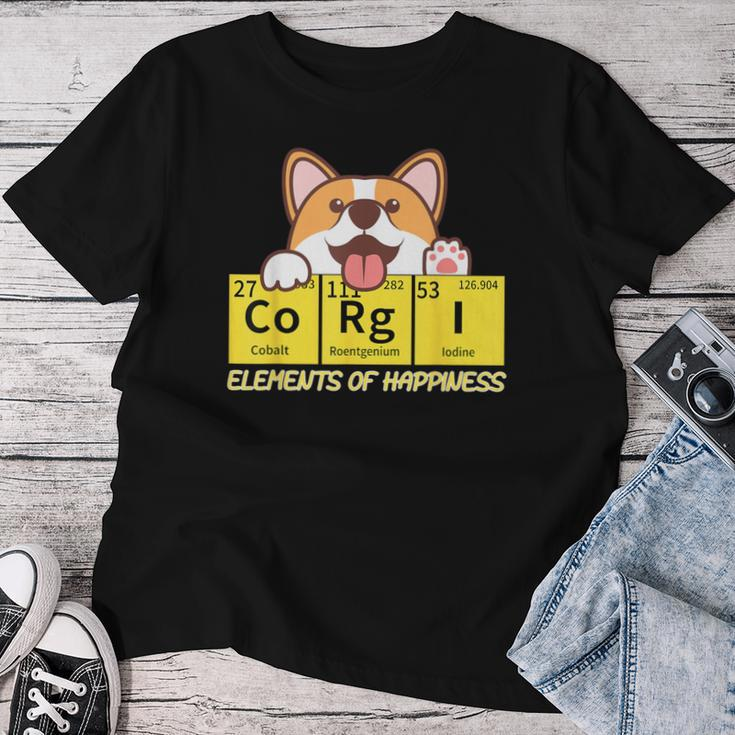 Corgi Elements Tab Of Happiness For Corgi Mom And Dad Women T-shirt Funny Gifts