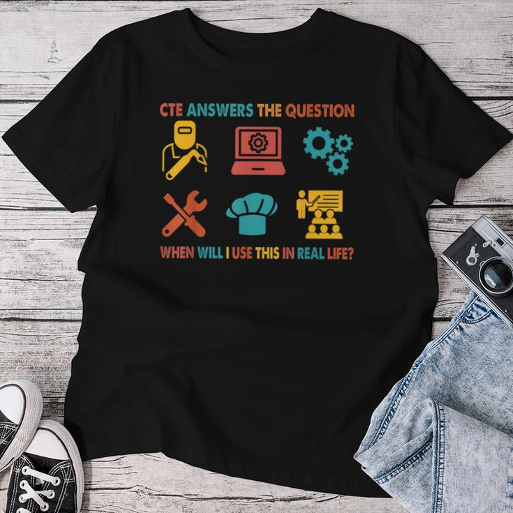 Cte Teacher Cte When Will I Use This In Real Life Women T-shirt Funny Gifts