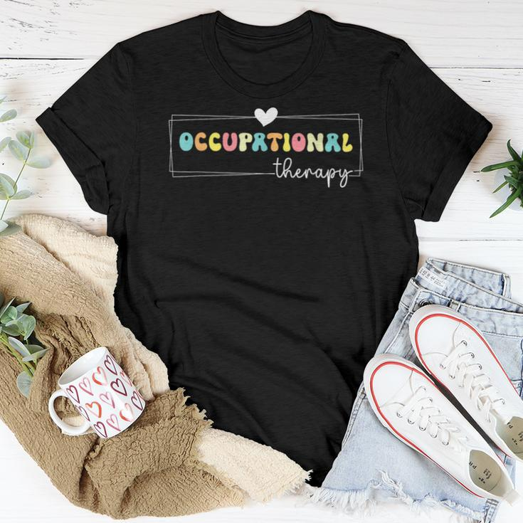 Cute Retro Groovy Occupational Therapy Month Ot Therapist Women T-shirt Funny Gifts