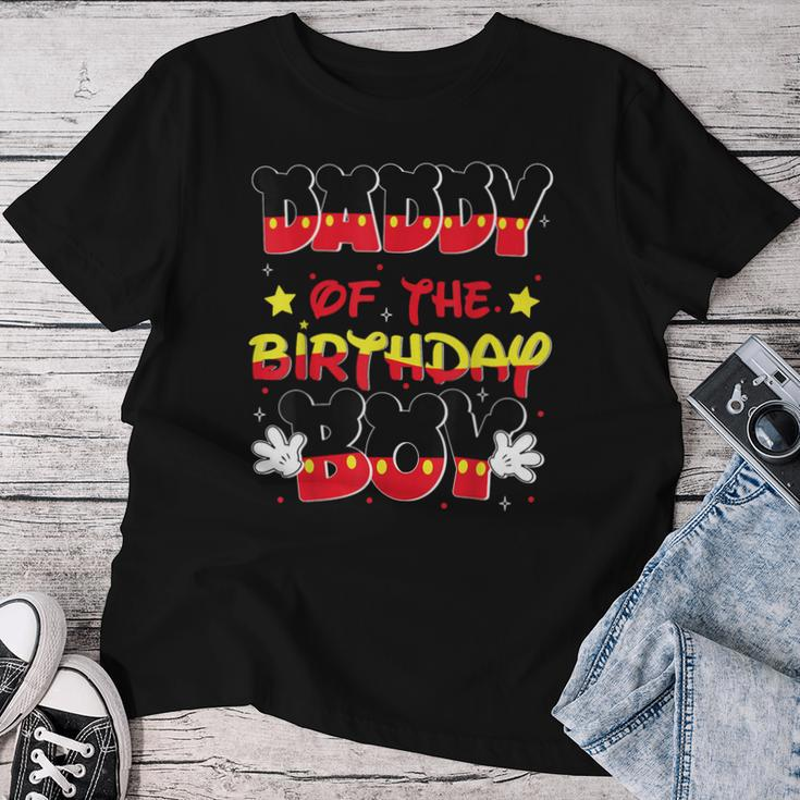 Dad And Mom Daddy Birthday Boy Mouse Family Matching Women T-shirt Funny Gifts