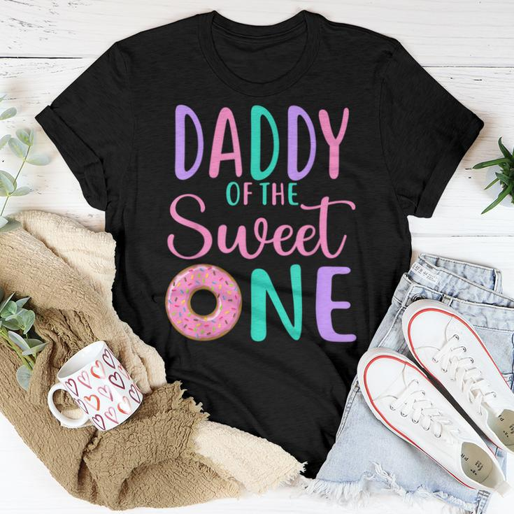 Daddy Of The Sweet One Dad 1St Birthday Girl Donut Party Women T-shirt Funny Gifts