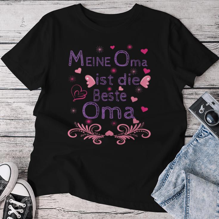 Damen Meine Mama Ist Die Beste Mutti Muttertag Oma Geschenk Spruch Mit-Ausschnitt T-shirt Frauen Lustige Geschenke