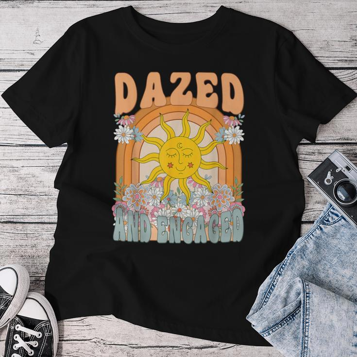 Dazed And Engaged Wildflower Bachelorette Party Matching Women T-shirt Funny Gifts