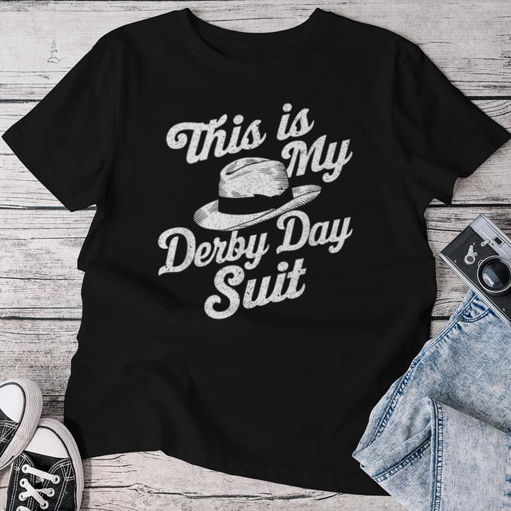 Derby Day 2024 Horse Racing This Is My Derby Day Suit Women T-shirt Funny Gifts