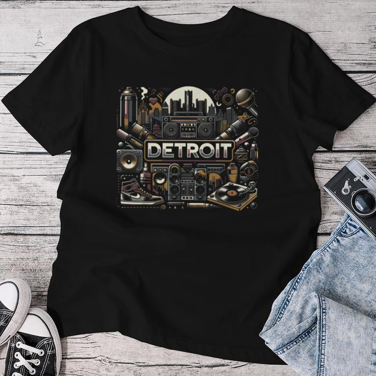 Detroit Hip Hop Xs 6Xl Graphic Women T-shirt Personalized Gifts