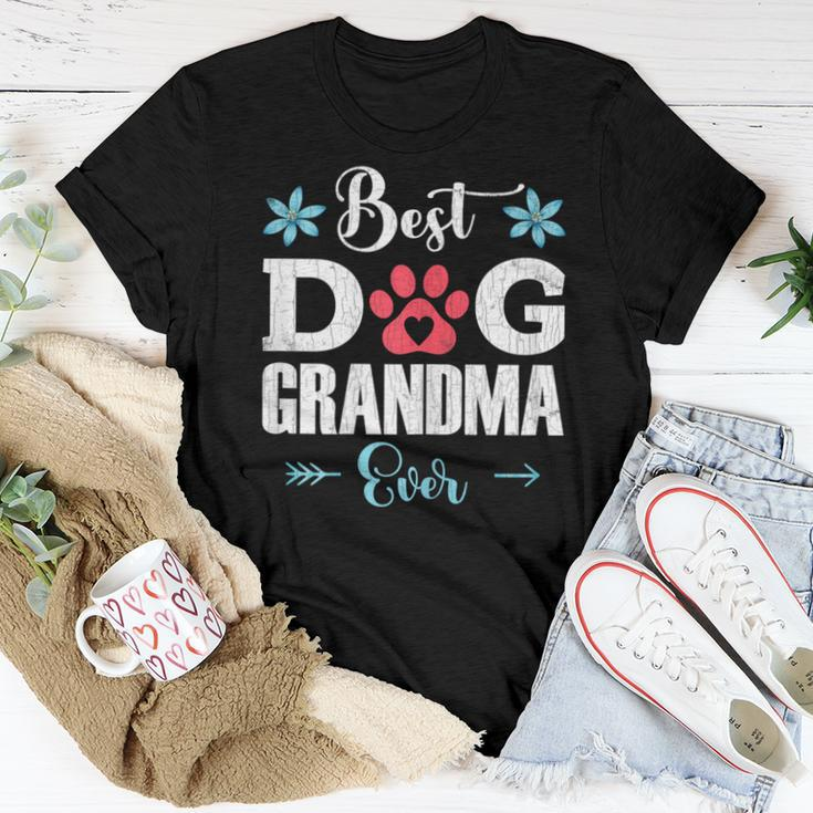 Dog Lover Best Dog Grandma Ever Dogs Owner Pet Animals Women T-shirt Unique Gifts