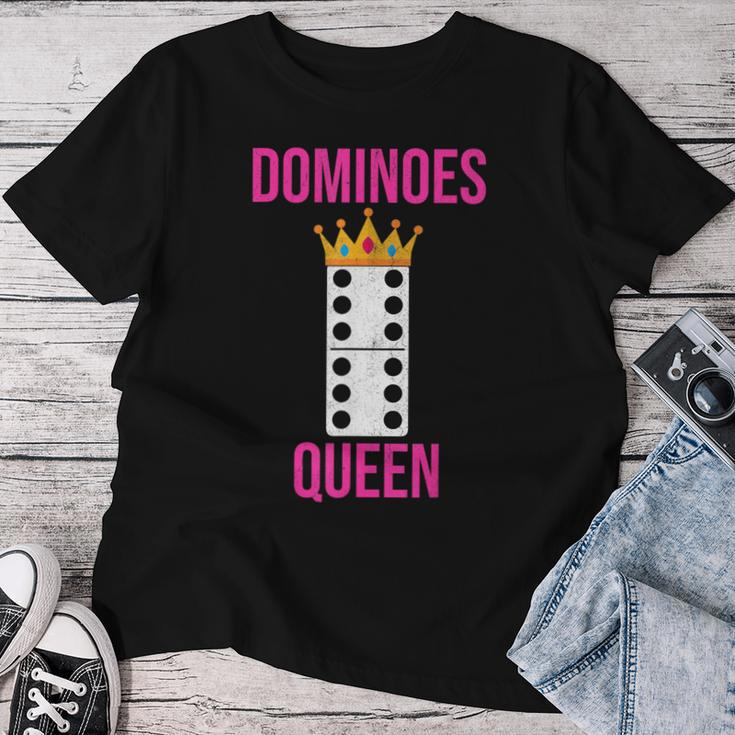Dominoes Queen For Dominoes Lovers Distressed Women T-shirt Unique Gifts