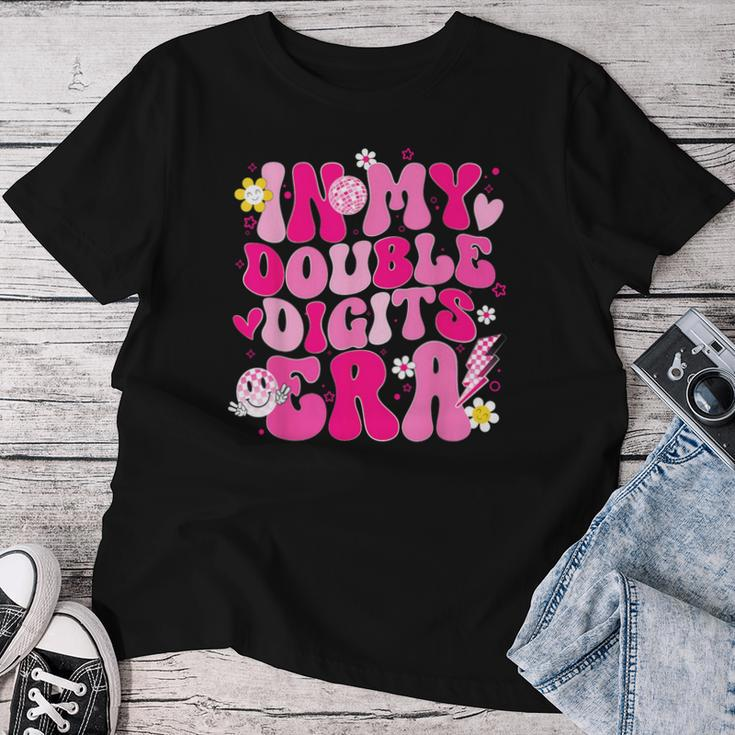 In My Double Digits Era 10 Year Old 10Th Birthday Girl Retro Women T-shirt Funny Gifts