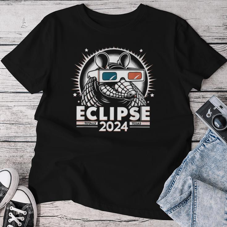 Eclipse 2024 Totally Texas Armadillo Eclipse Women T-shirt Unique Gifts