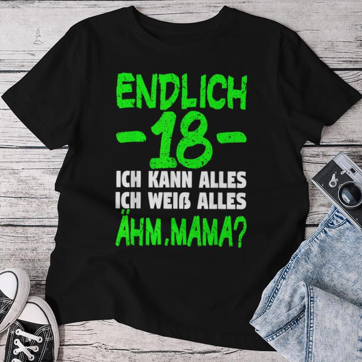 Endlich 18 Ich Kann Alles Ich Weiß Alles Ähm Mama Boys' T-shirt Frauen Lustige Geschenke