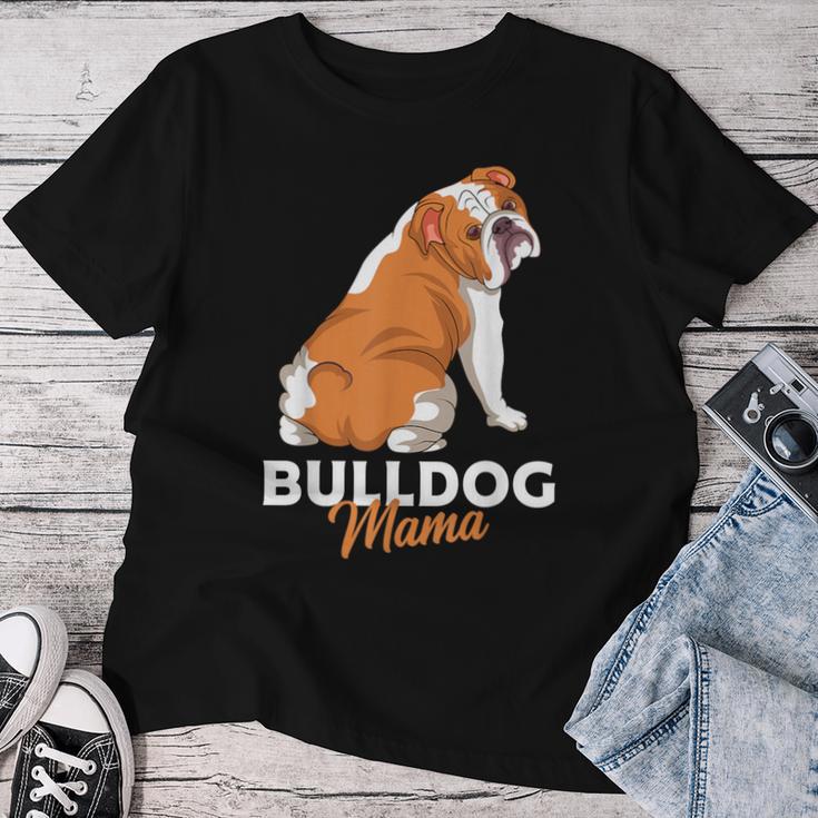 English Bulldog Dogs Mum Woman T-shirt Frauen Lustige Geschenke