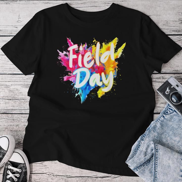 Field Trip Vibes Field Day Fun Day Colorful Teacher Student Women T-shirt Funny Gifts