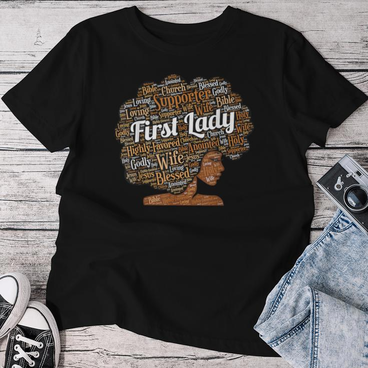 First Lady Pastor's Wife Black Woman Afro Women T-shirt Personalized Gifts