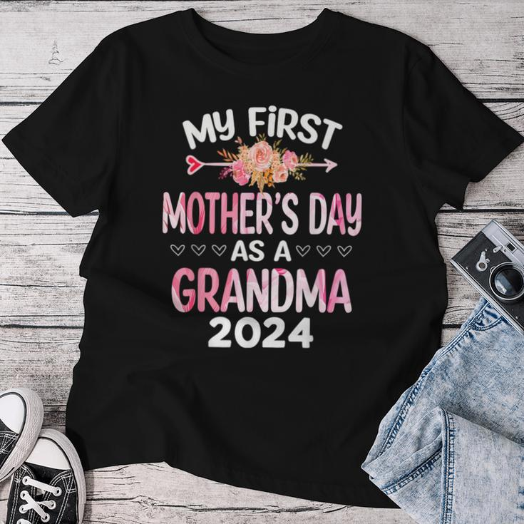 My First Mother's Day As A Grandma 2024 Mother's Day Women T-shirt Personalized Gifts