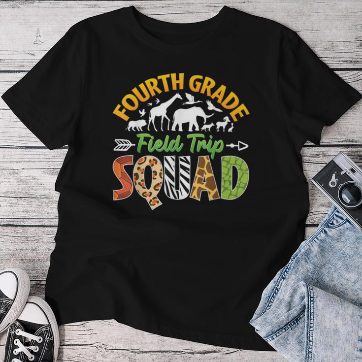 Fourth Grade Zoo Field Trip Squad Matching Teacher Students Women T-shirt Funny Gifts