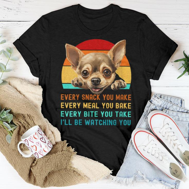 Chihuahua Dog Mom Dad Mama Present Every Snack U Make Women T-shirt Unique Gifts