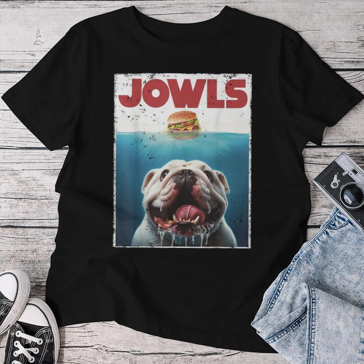 English Bulldog Jowls British Bully Burger Dog Mom Dad Women T-shirt Unique Gifts