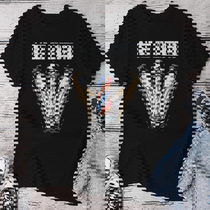 Get Faded Barber For Cool Hairstylist Women T-shirt Seseable UK