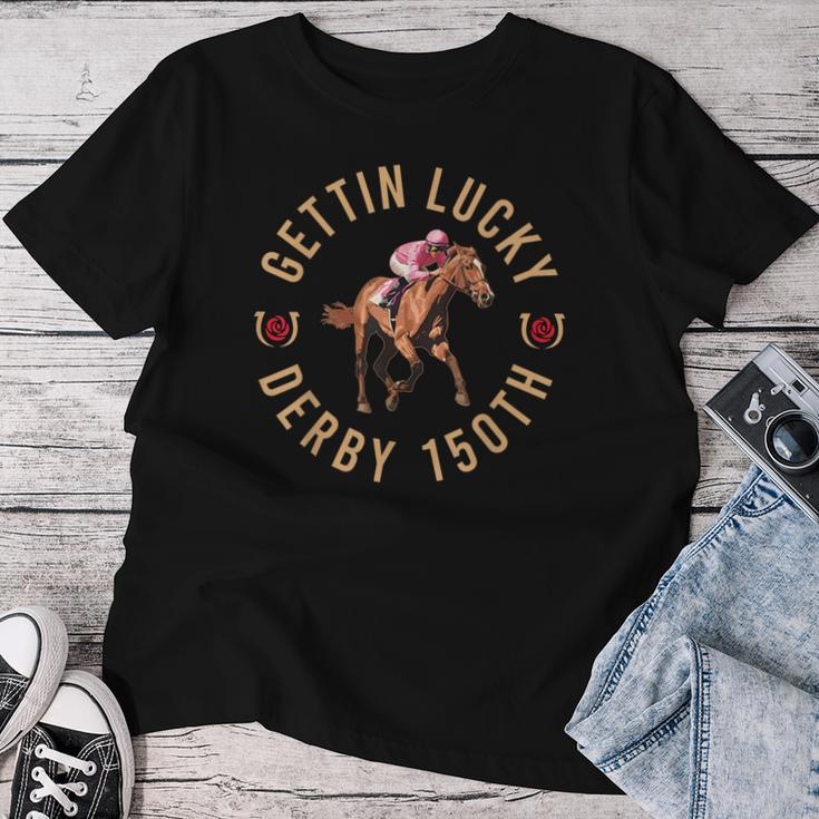Getting Lucky Derby 150Th Cute Horse Women T-shirt Funny Gifts