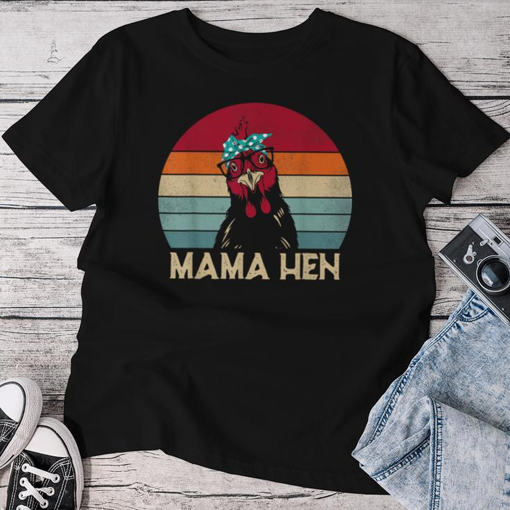 Mama Hen Chicken Mom Chicken Pajamas Retro Women T-shirt Funny Gifts