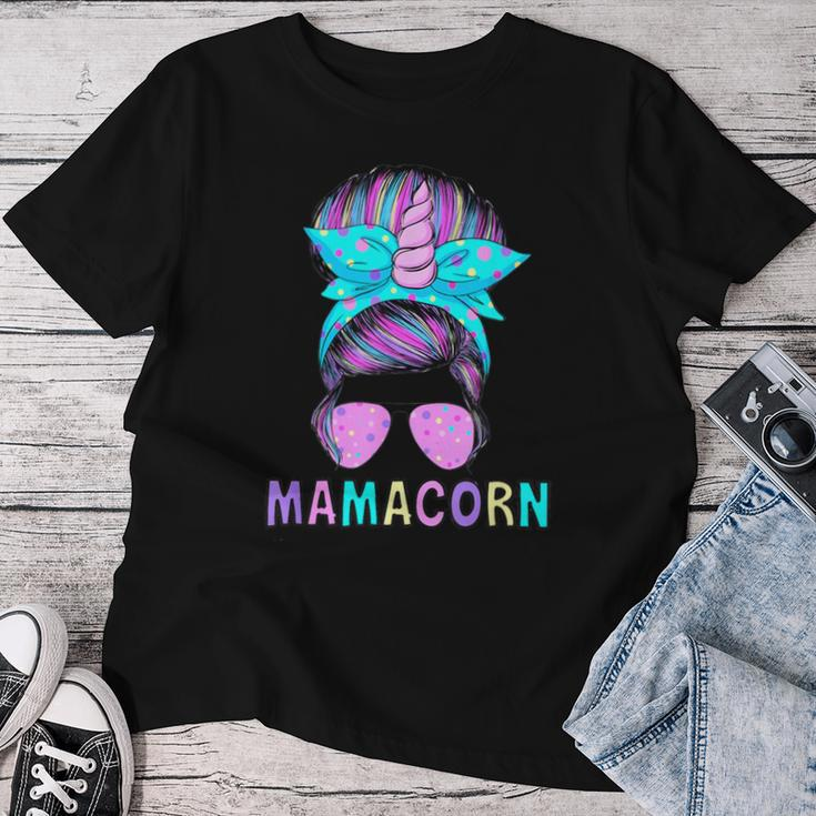 Mamacorn Unicorn Messy Bun Mom Mother's Day Girl Women Women T-shirt Unique Gifts