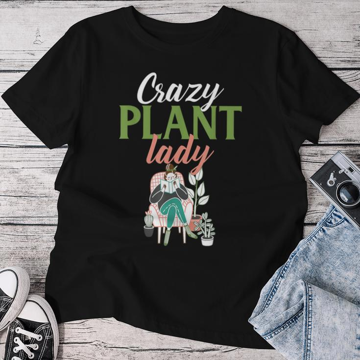 Plant And Gardening Lover Crazy Plant Lady Women T-shirt Funny Gifts