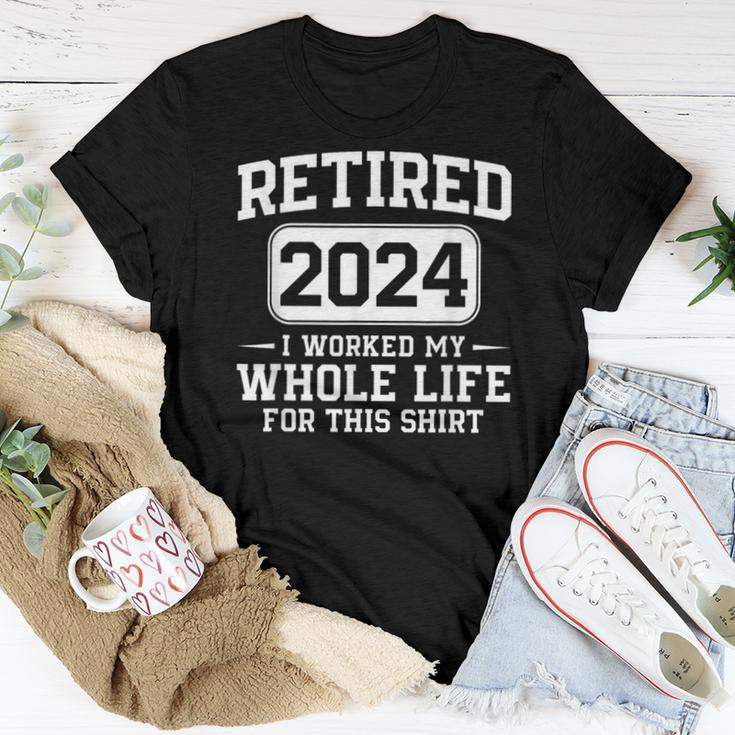 Retirement For & Retired 2024 Women T-shirt Unique Gifts